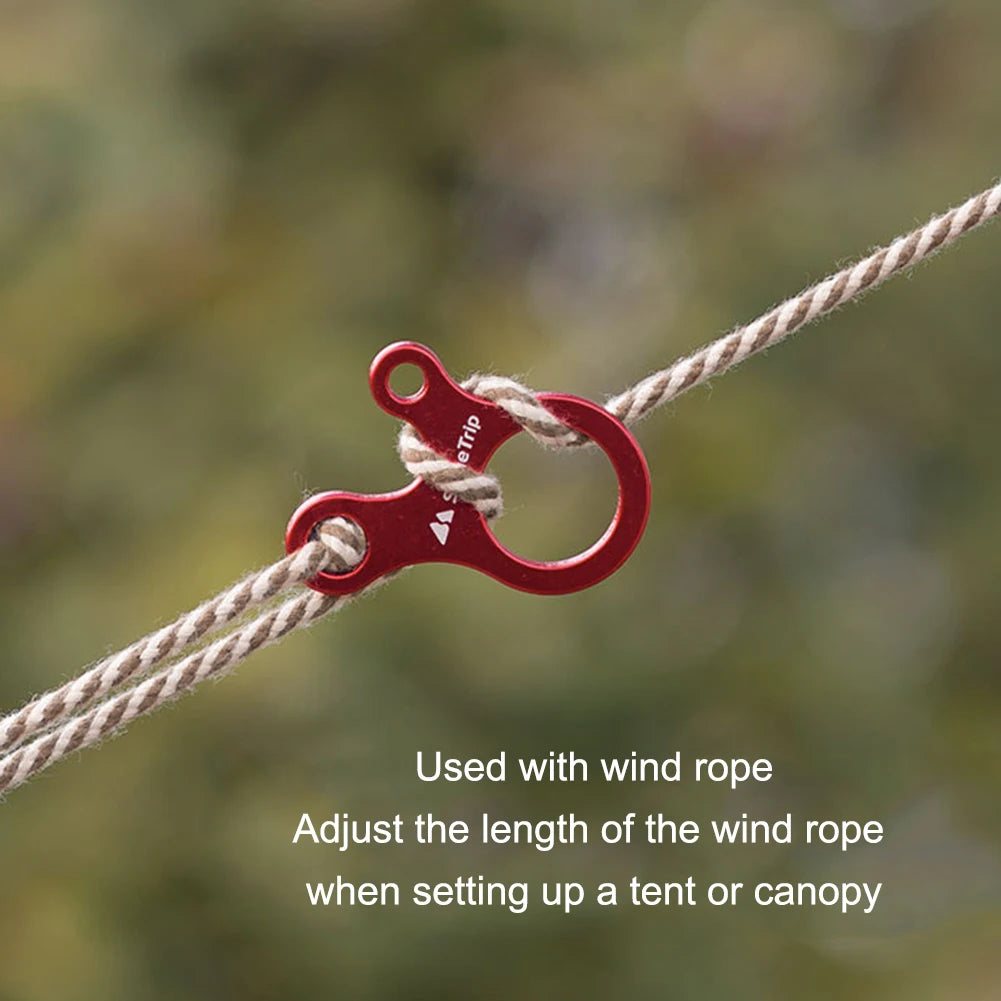 10pcs Tent Rope Buckle Aluminum Alloy Outdoor Camping Parachute Cord Buckle 3Hole Tensioners Fastener Travel Awning Buckles Tool