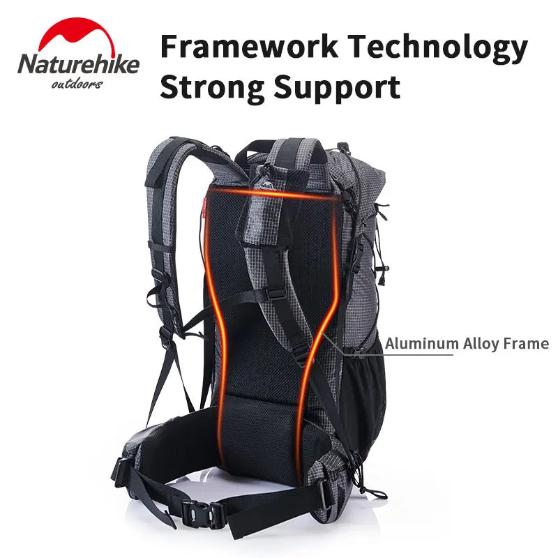 Naturehike Rock Series Camping Backpack 60 + 5L Large Capacity Travel Outdoor Bags 40 + 5L Ultralight Waterproof Hiking Backpack