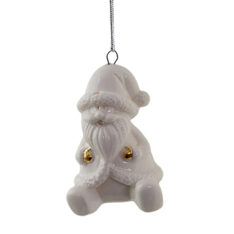 Festival Ceramic Snow House Christmas Tree Hanging Ornament for Holiday Decors
