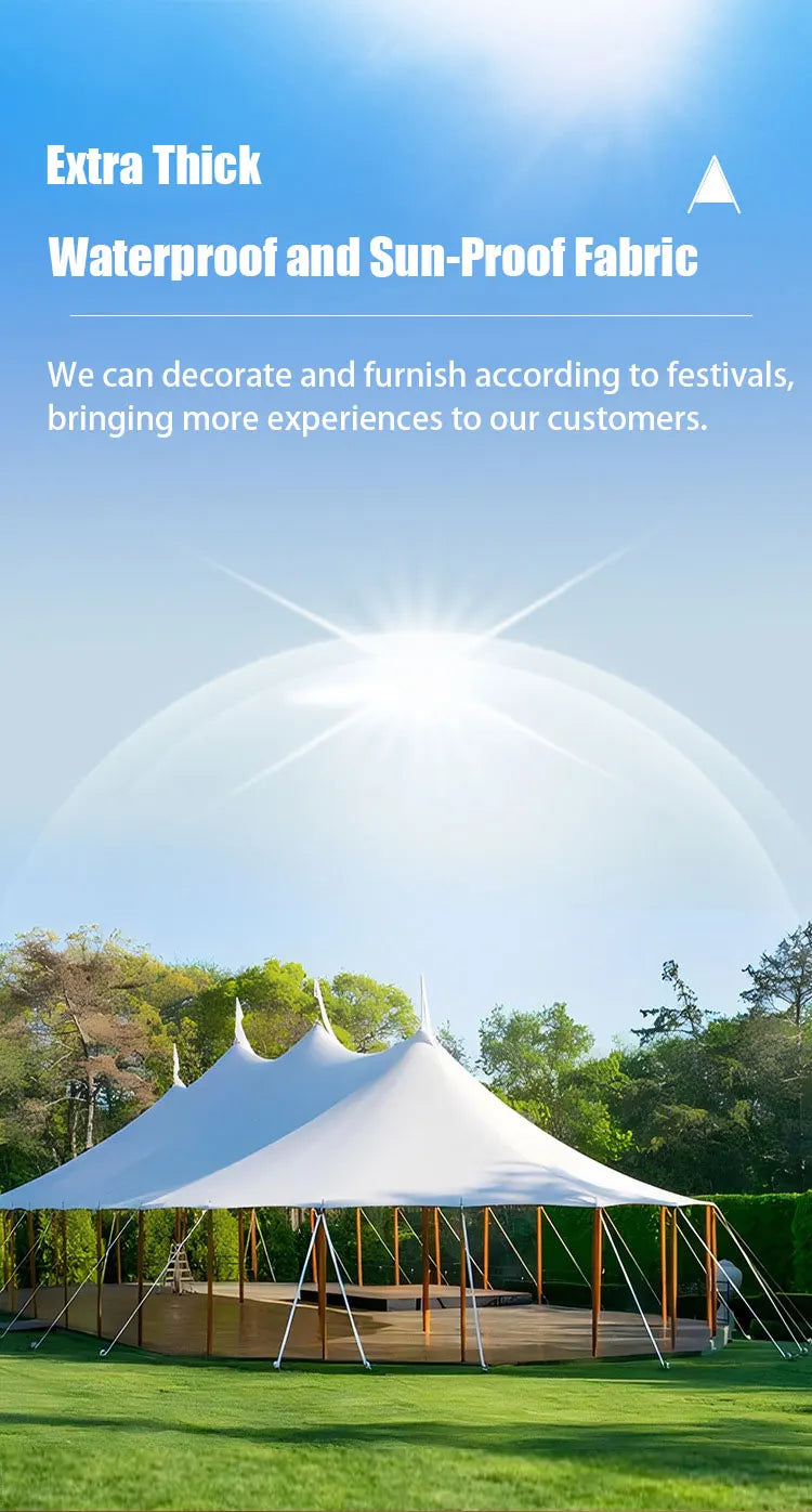 Outdoor Hotel Tent Camping Team Building Pole Tent Party Restaurant Resort Wedding Luxury Tent Hot Sale Wild Luxury Canopy Tent