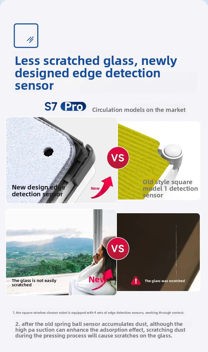 HOBOT S7 Pro Home Fully Automatic Glass Cleaning Artifact Double sided Ponyo Remote Control Window Cleaning Robot water spray