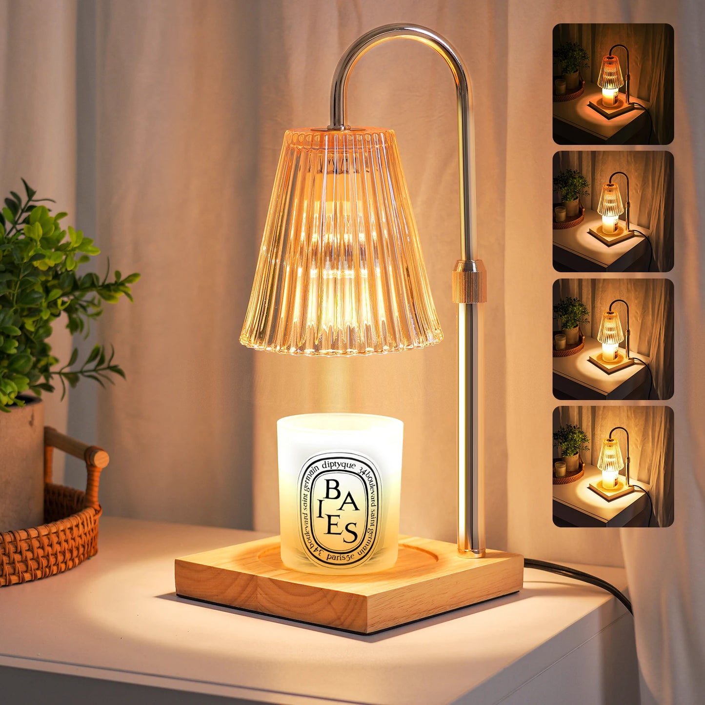 Candle Heating Lamp With Adjustable Height Electric Candle Heating Light with Timer Suitable For Scented Large Cans Of Candles