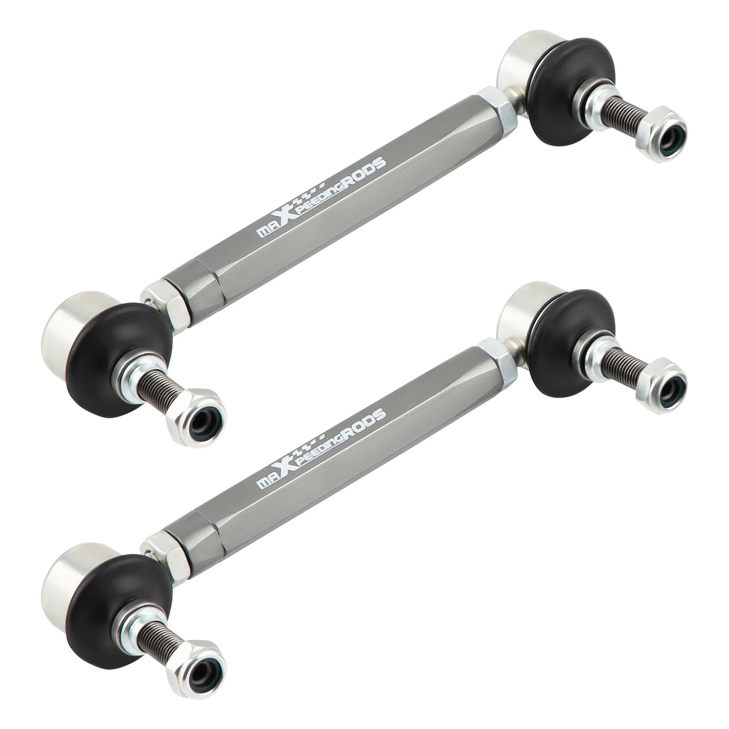 Front Adjustable Sway Bar End Links Universal 180-230mm M10 stud w/12MM Washer 10mm Bolt with 12mm Spacer Washer