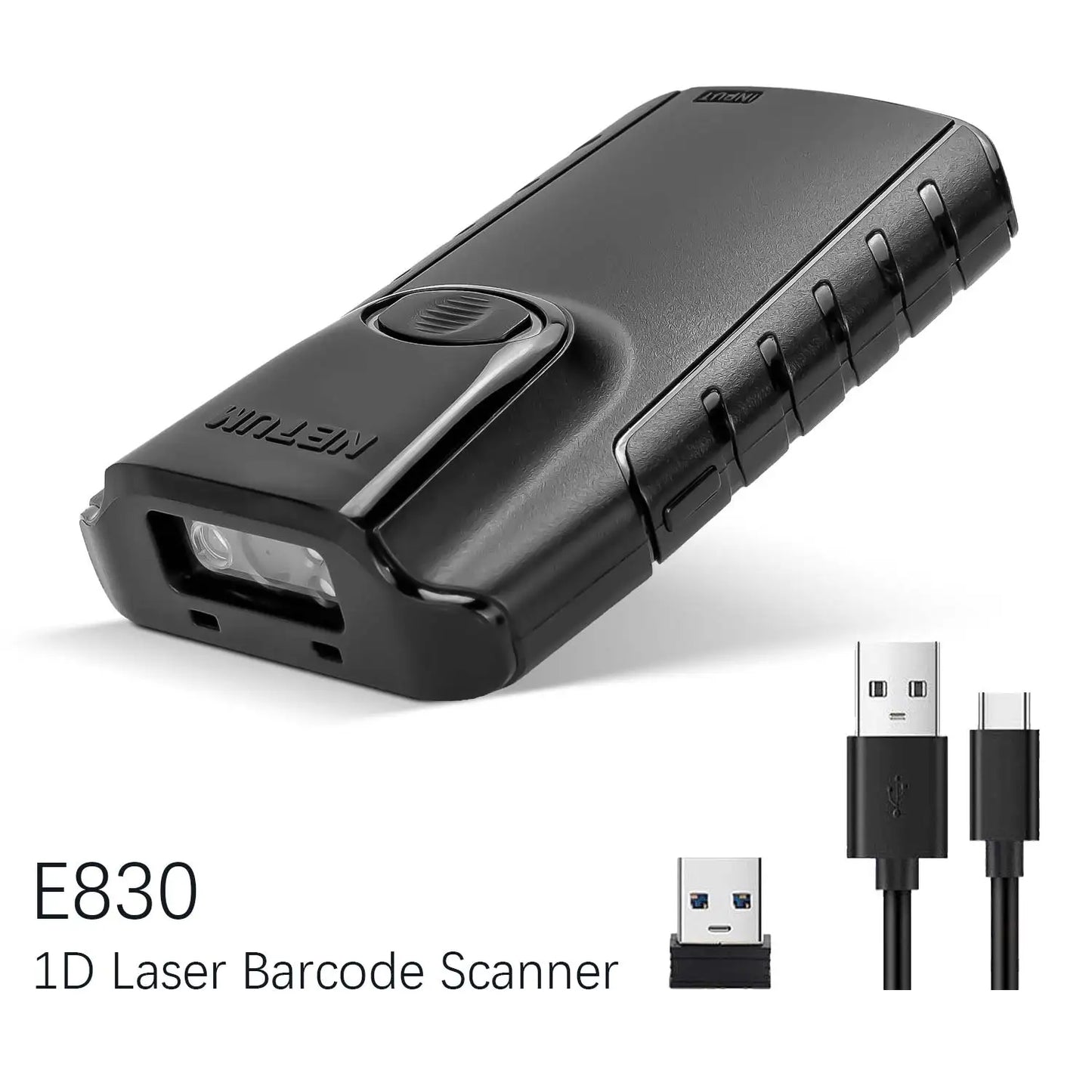 NETUM E800 Bluetooth 2D Barcode Scanner Pocket Wireless QR Reader Data Matrix PDF417 IOS Android Windows