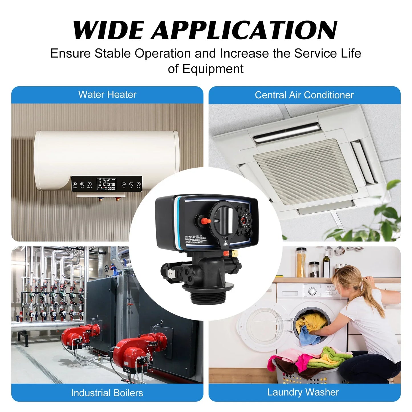 110V 12Day Time Clock Control Valve,5600 Timer Replacement Softener Valve for Water Filter Softener,3W Timer Valve Backwash Head