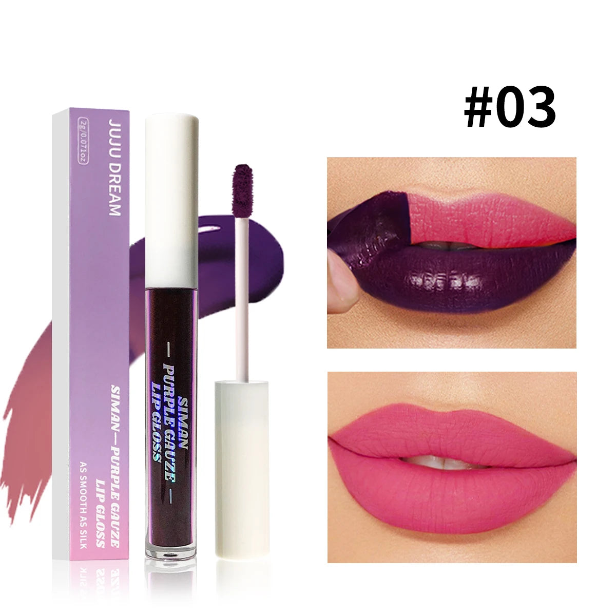 JUJU DREAM Peel Off Lip Stain Set, 3 Colors Long-Lasting Waterproof Pink Lip Tint, Transfer-Proof Non-Stick Cup Lip Makeup