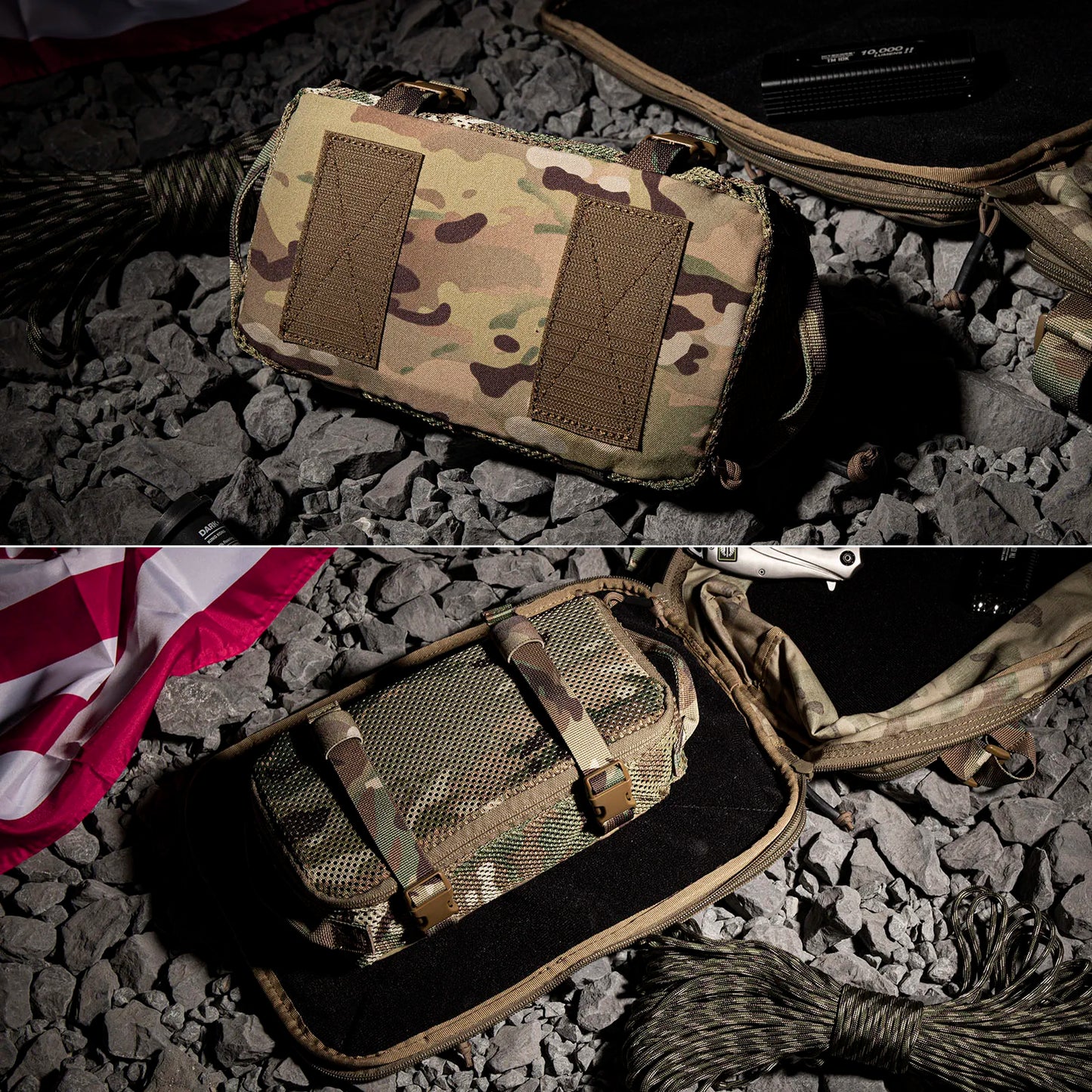 KRYDEX Tactical Modular Pouch Set Outdoor Backpack Organizer Travel Suitcase Packing Cubes Hunting Gear
