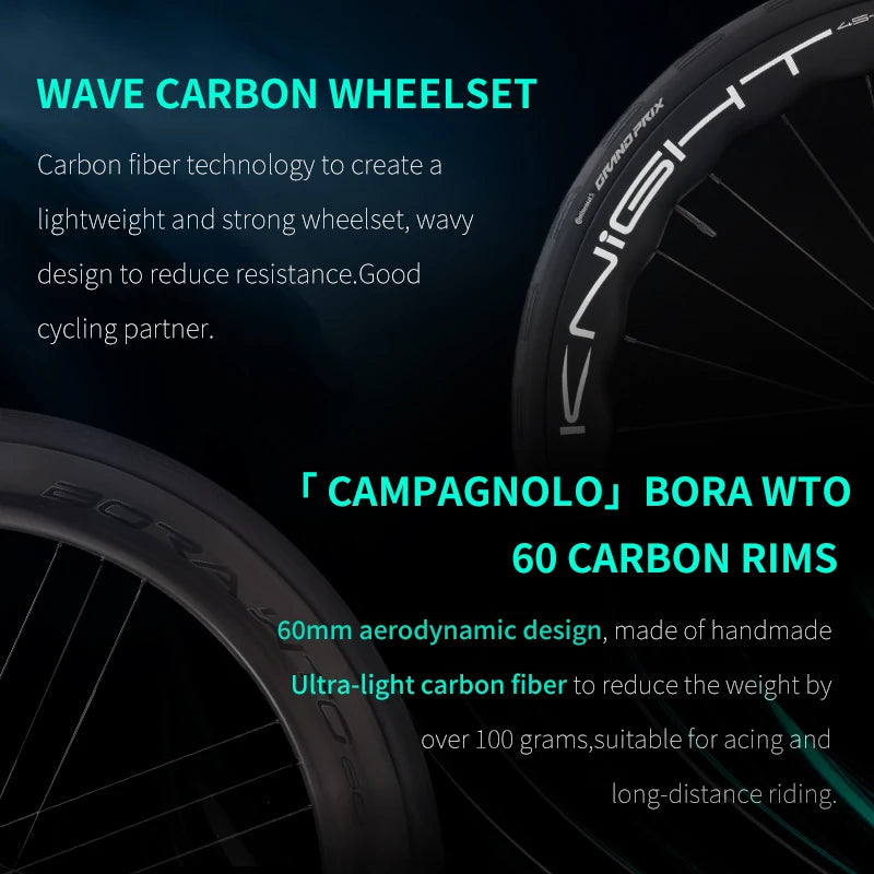 SAVA New Blade SLR8 C60 Carbon Fiber Road Bike, 700C Adult DI2 Bike with SHIMANO ULTEGRA Di2 R8170 Components High-End Race Bike