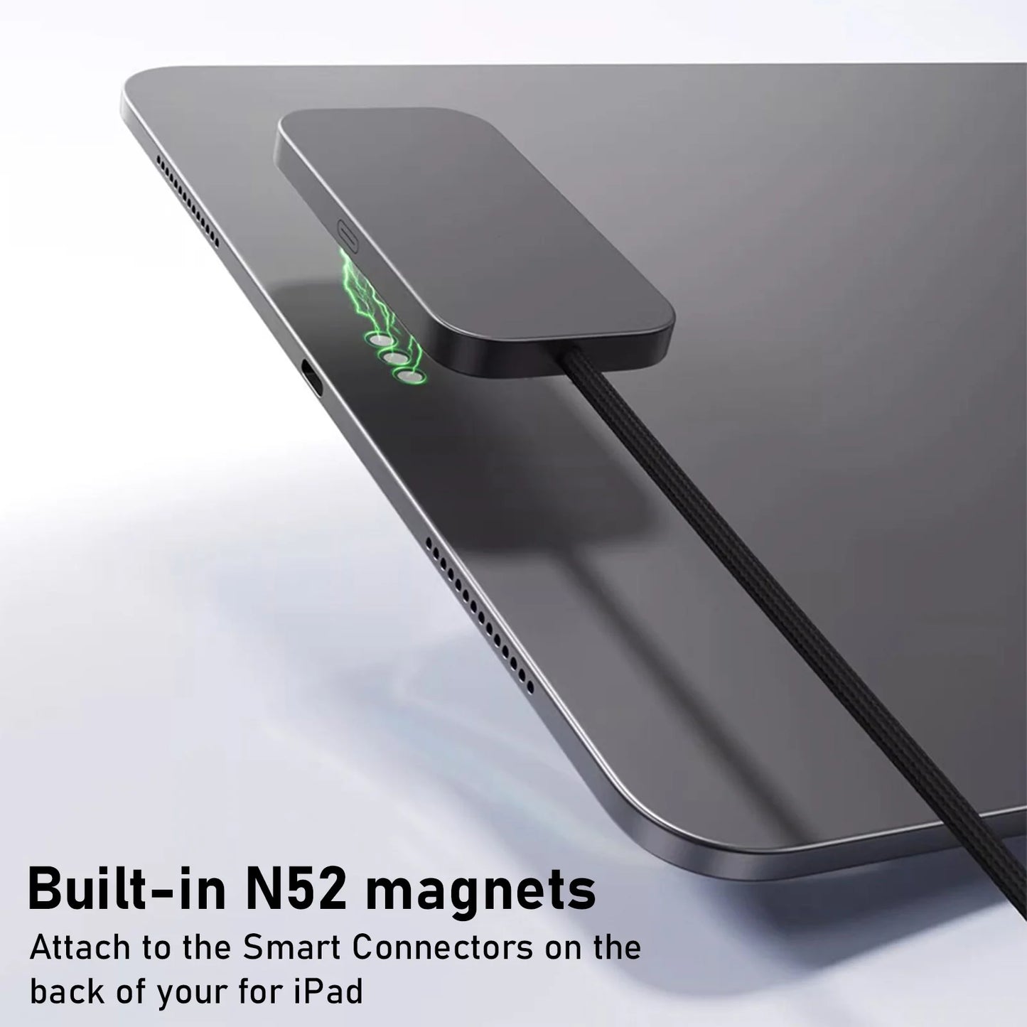 For iPad Pro Magnetic Wireless Charger Fast Charging Smart Connector Charger Charger-Fast Charging Pad W/ USB-C Cable