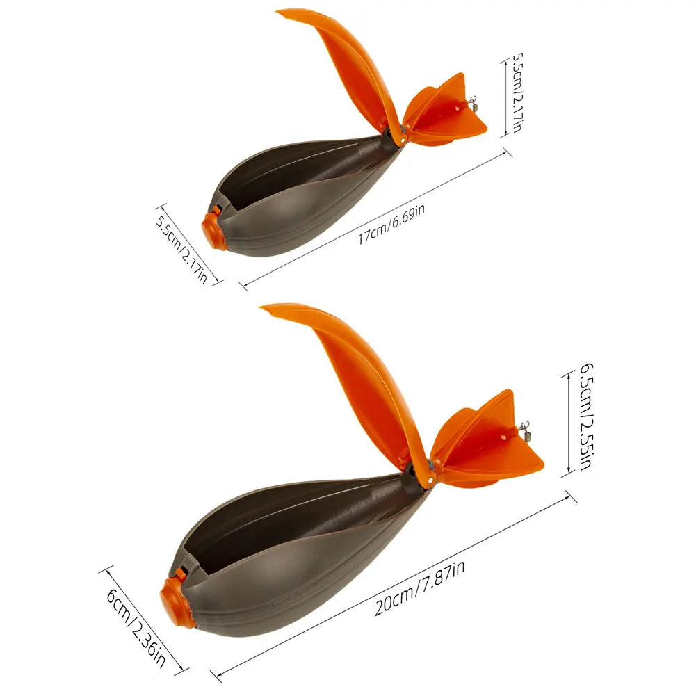 1-5pcs Carp Fishing Rocket Feeder Spod Float Lure Bait Holder Container Spomb Pellet Feeders Position Fishing Accessorie