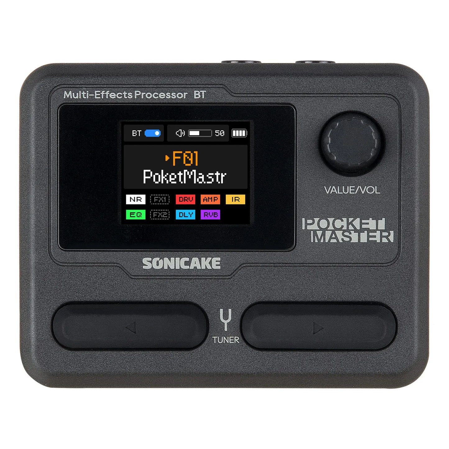 SONICAKE Local Pocket Master Compact Guitar Bass Amp 100+ Multi-Effects Pedal APP Control 1.77" LCD color screen QME-10