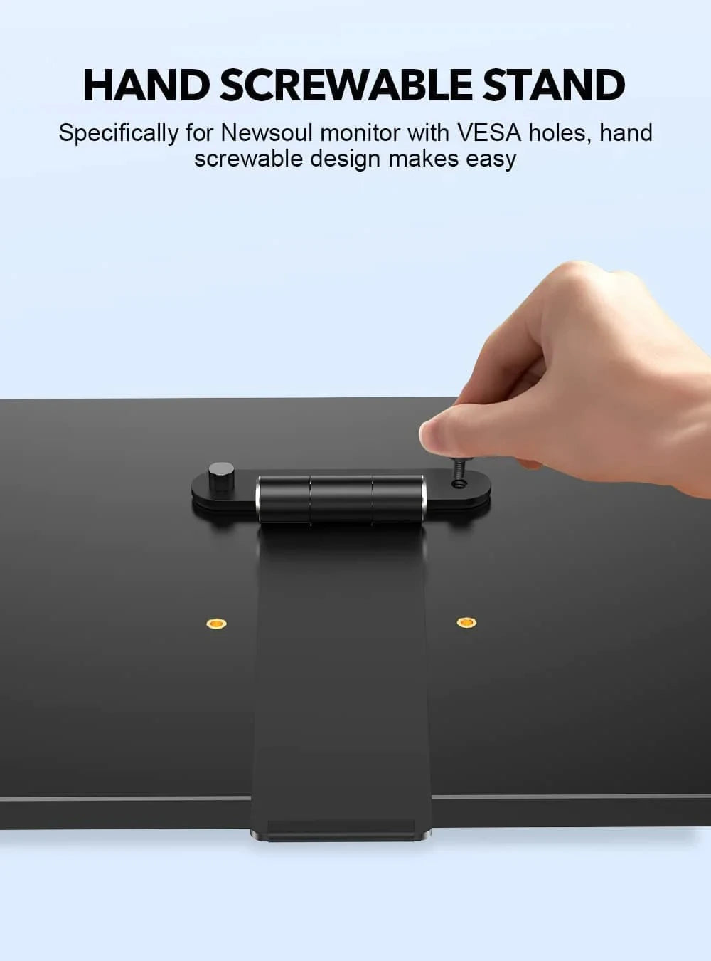 UPERFECT Portable VESA Monitor Stand with Hand Screw 7 to 18.5 inch Freestanding VESA Monitor Desk Mount with Swivel/Tilt/Rotat