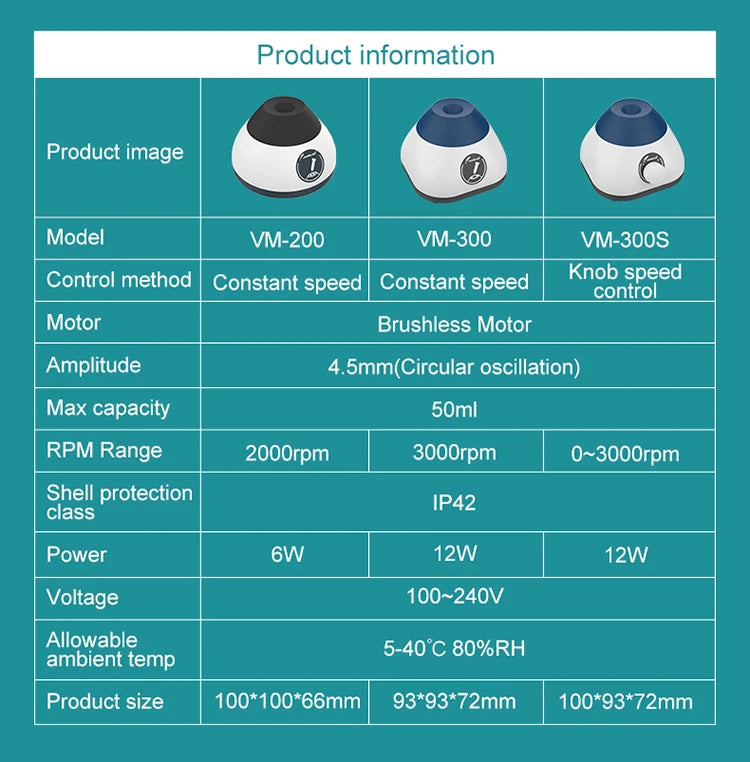 JOANLAB Mini Vortex Mixer Lab Equipment Oscillator Shaker Lab Multifunctional mixer Tattoo Pigment Nail Polish Liquid Ink Mixer