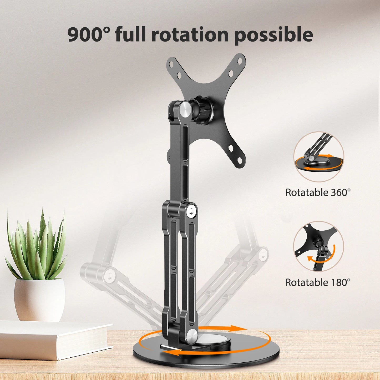 UPERFECT UStand Monitor Stand VESA Mount for 12"-22 Inch Screen Free-Standing Monitor Riser with 360° Rotation Height Adjustable