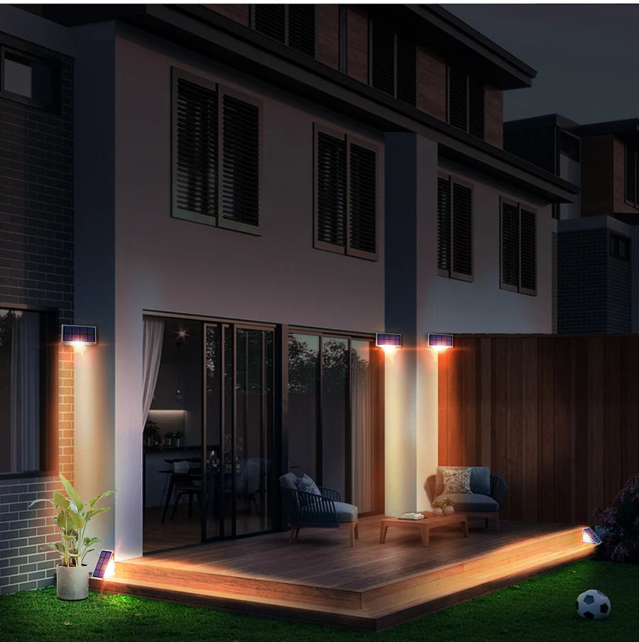 LED Outdoor Solar Light Step Lamp Lens Design Super Bright IP67 waterproof Anti-theft Stair Light Decor Lighting For Garden Deck