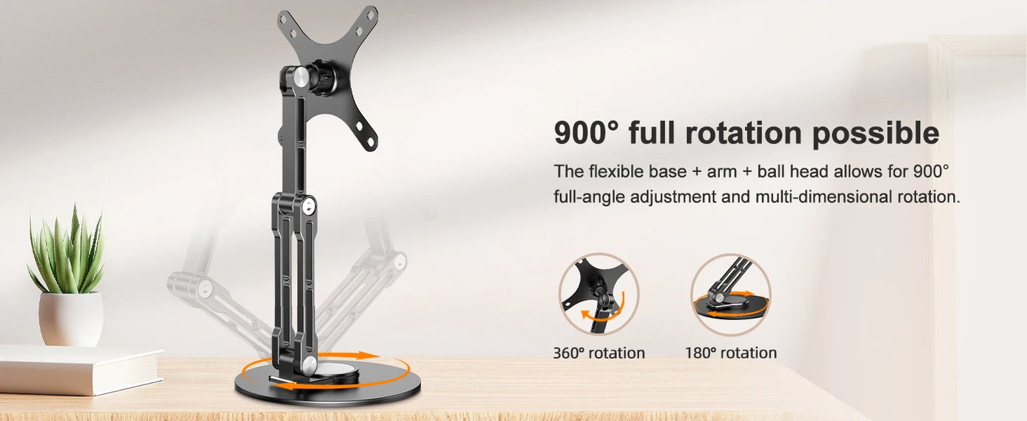 UPERFECT UStand Monitor Stand VESA Mount for 12"-22 Inch Screen Free-Standing Monitor Riser with 360° Rotation Height Adjustable