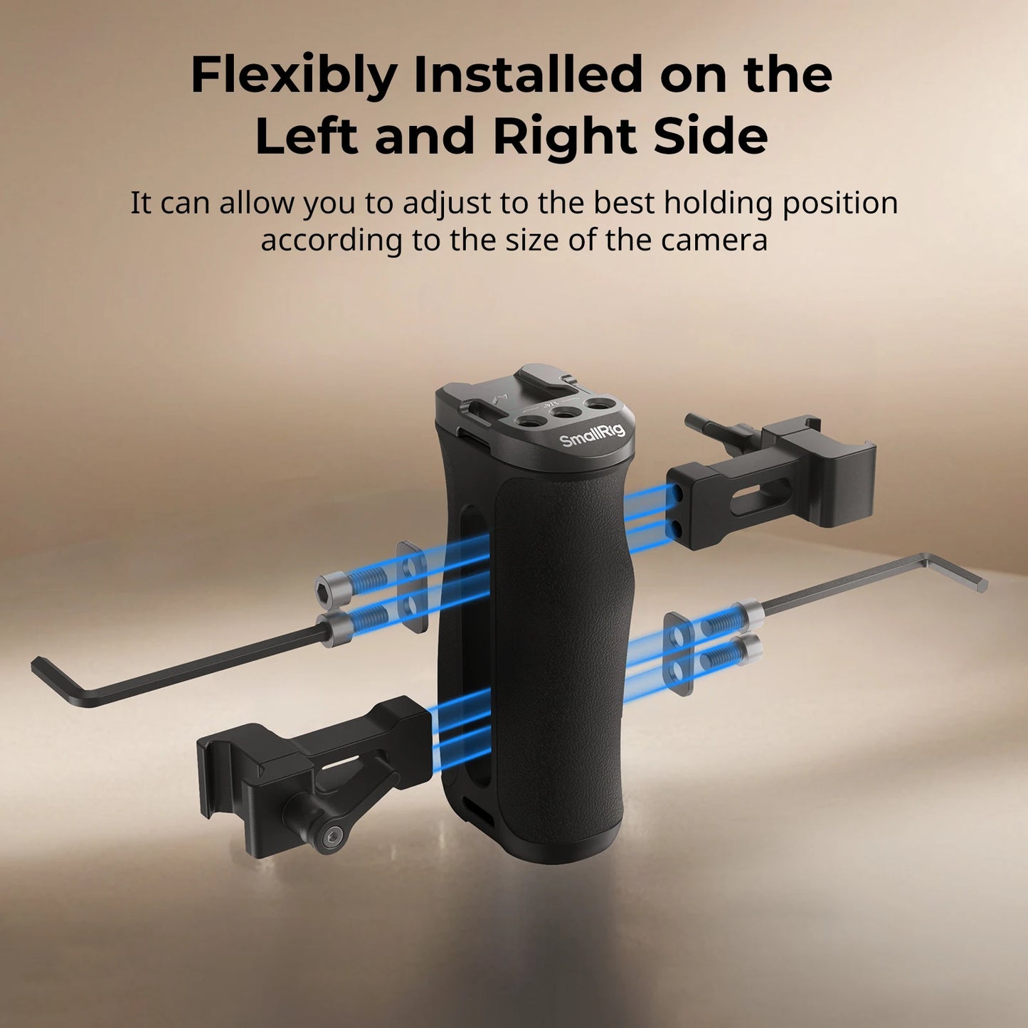 SmallRig mini NATO Side Handle Left and Right Changeable Vertically Adjustable to 43mm Side Handle Load 6kg 4840