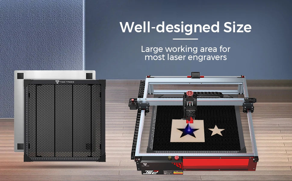 TWOTREES Laser Cutting Honeycomb Working Table for CO2 or diode Laser Engraver Cutting Machine Multiple sizes Honeycomb Panel