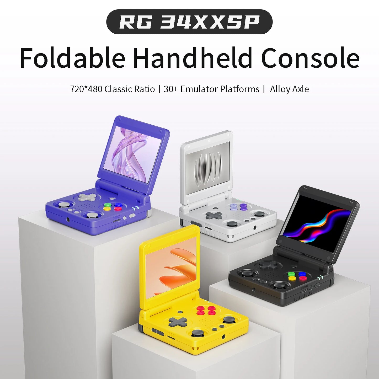 Anbernic RG34XXSP 3.4-Inch IPS Linux 64-bit Game Console H700 quad-core 1GB Retro Game Player HD-Connect To TV RG 34XXSP 3300mAH