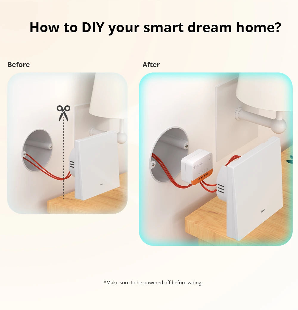 SONOFF ZBMINIL2 Smart Switch No Neutral Wire Required Smart Home 2 Way Wireless Control Work with eWeLink Alexa Google Home ZHA