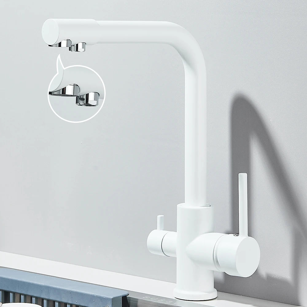 Black Grey Waterfilter Tap Kitchen Faucets Mixer Drinking Water Filter Kitchen Faucet Sink Tap Hot Cold Water Tap For Kitchen