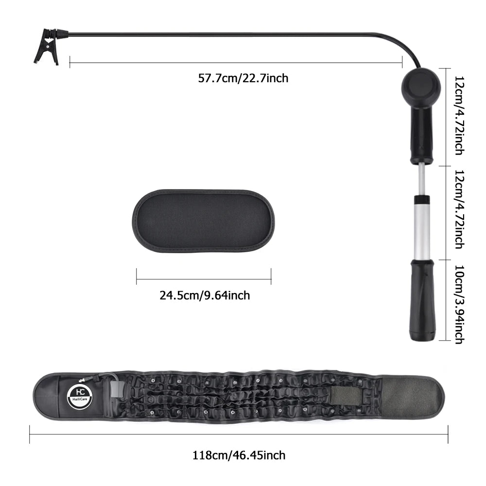 Inflatable Lumbar Waist Belt Air Decompression Back Support Health Care Spine Traction Back Massage Brace Hand Pumb Waist Strap