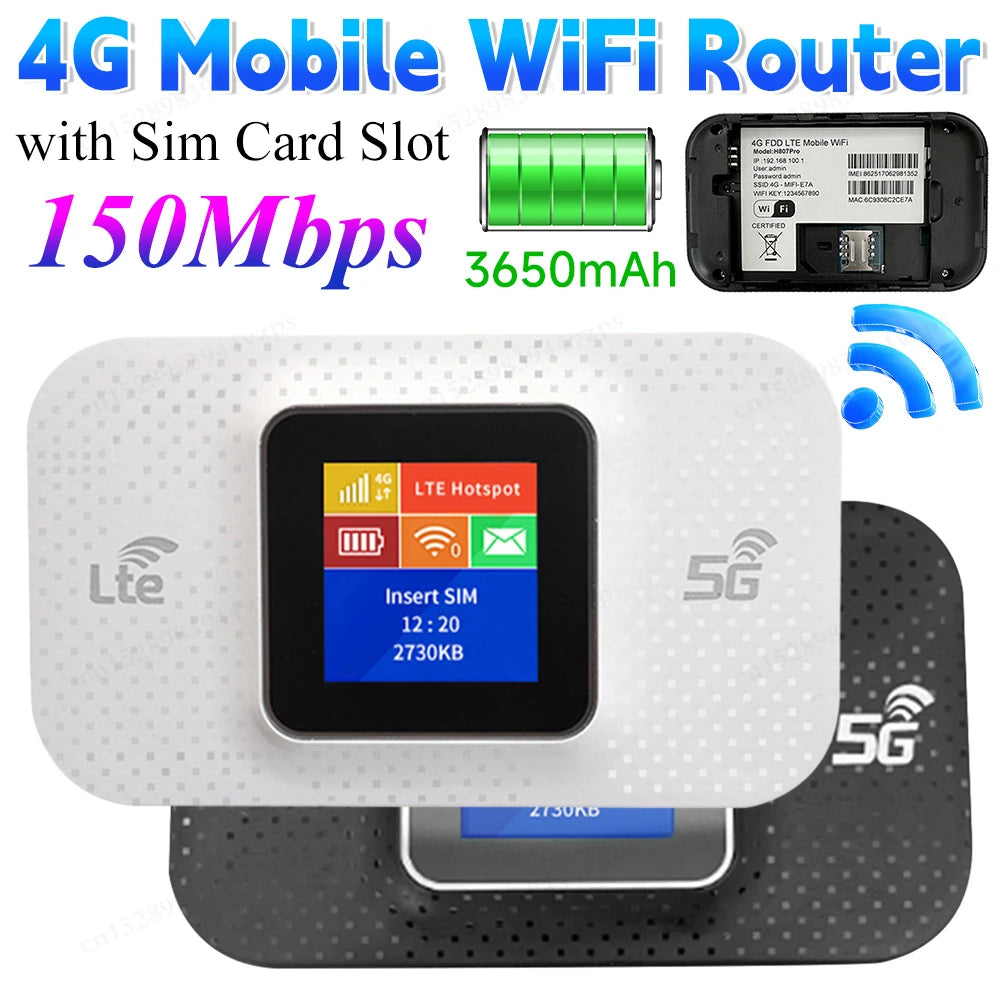 H807Pro Pocket WIFI Router Wireless 4G WIFI Router Mobile with Sim Card Unlock Modem 150Mbps WiFi Hotspot Mobile Router