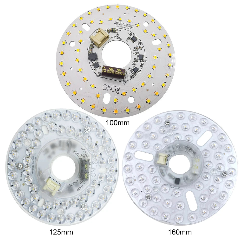 3.9/4.9/6.2 Inch 3000/4000/5000K Ceiling Fan Light Retrofit Kit Ceiling Flush Light Replacement Panel Pendant Light Round Panel