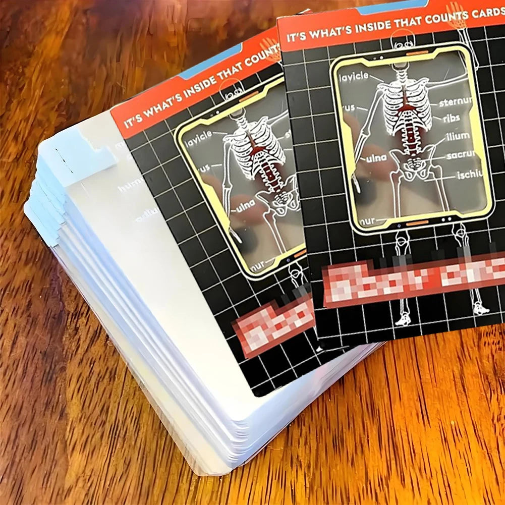 Funny Anatomy Poker Reusable Body Transparent Playing Cards Multi-Purpose Human Anatomy Playing Cards for Friend Gifts