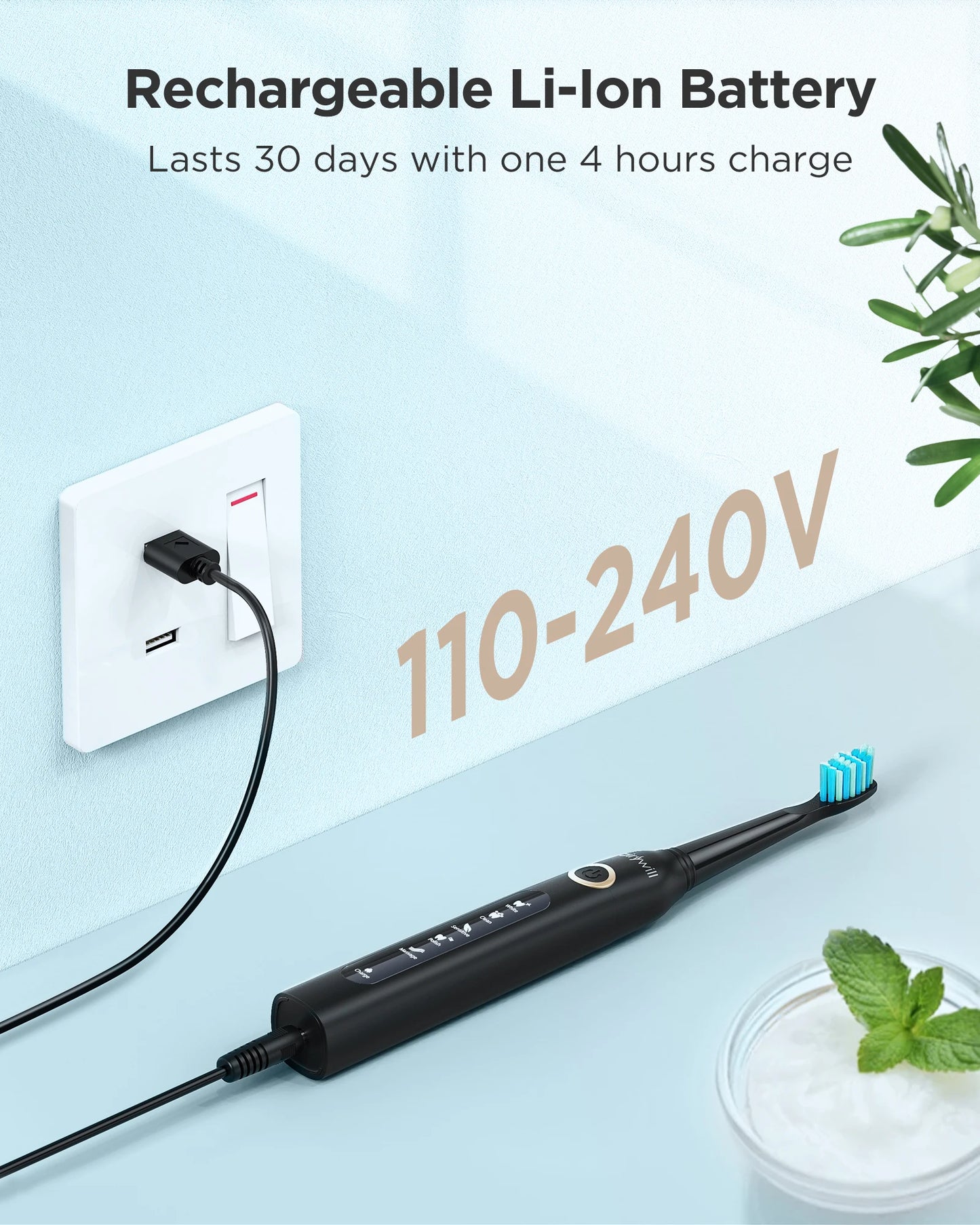 Fairywill Sonic Electric Toothbrush waterproof feature