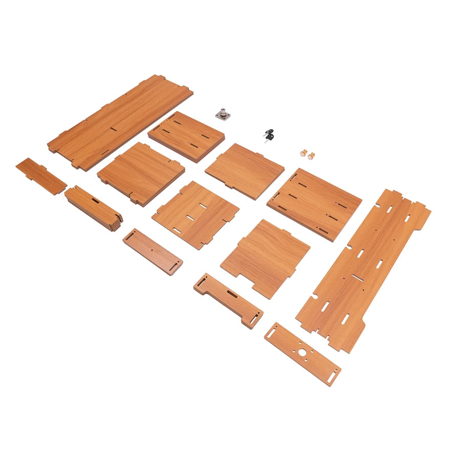 Computer Monitor Stand, Wooden Desk Organizer with Drawers Office Supplies Computer Desktop Tabletop