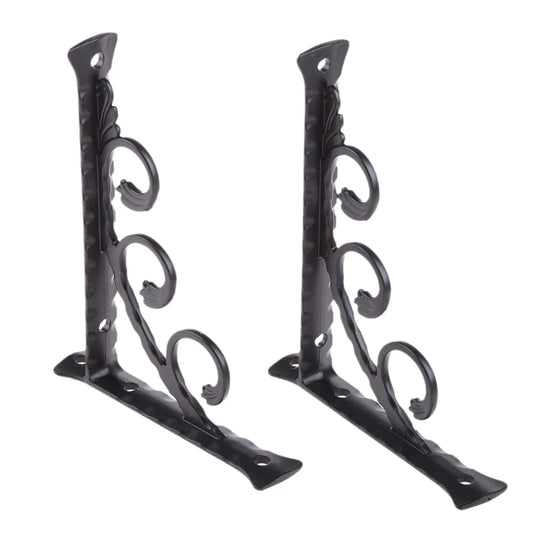 2 Pieces Triangular Shape Floating Shelf Brackets Invisible Shelf Support Right Angle Metal Wall Mounted Brackets