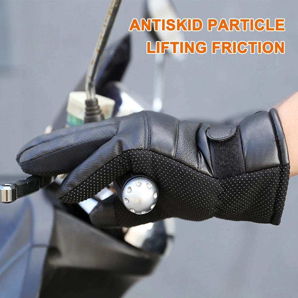 Electric Heating Gloves Men Women Heated Gloves Winter Skiing Snowboarding Can Touch Screen Snow Gloves (Excluding battery)