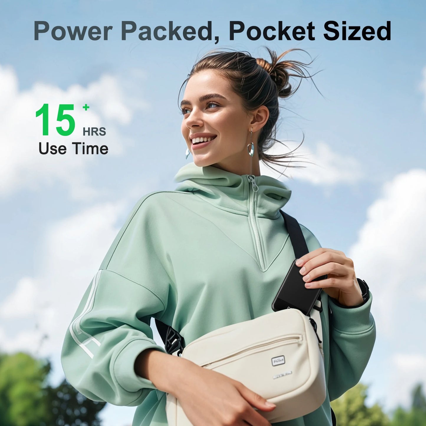 Magnetic Wireless Portable Charger Power Bank 10000mAh PD20W Built-In LED Display For iPhone 16/15/14/13/12/Pro/Mini/Pro Max