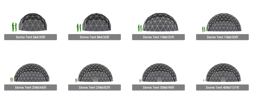 6M 7M Luxury Waterproof Geodesic Dome PVC Spherical Tent Hotel Resort for Glamping Outdoor Luxury Glamping Dome with Bathroom