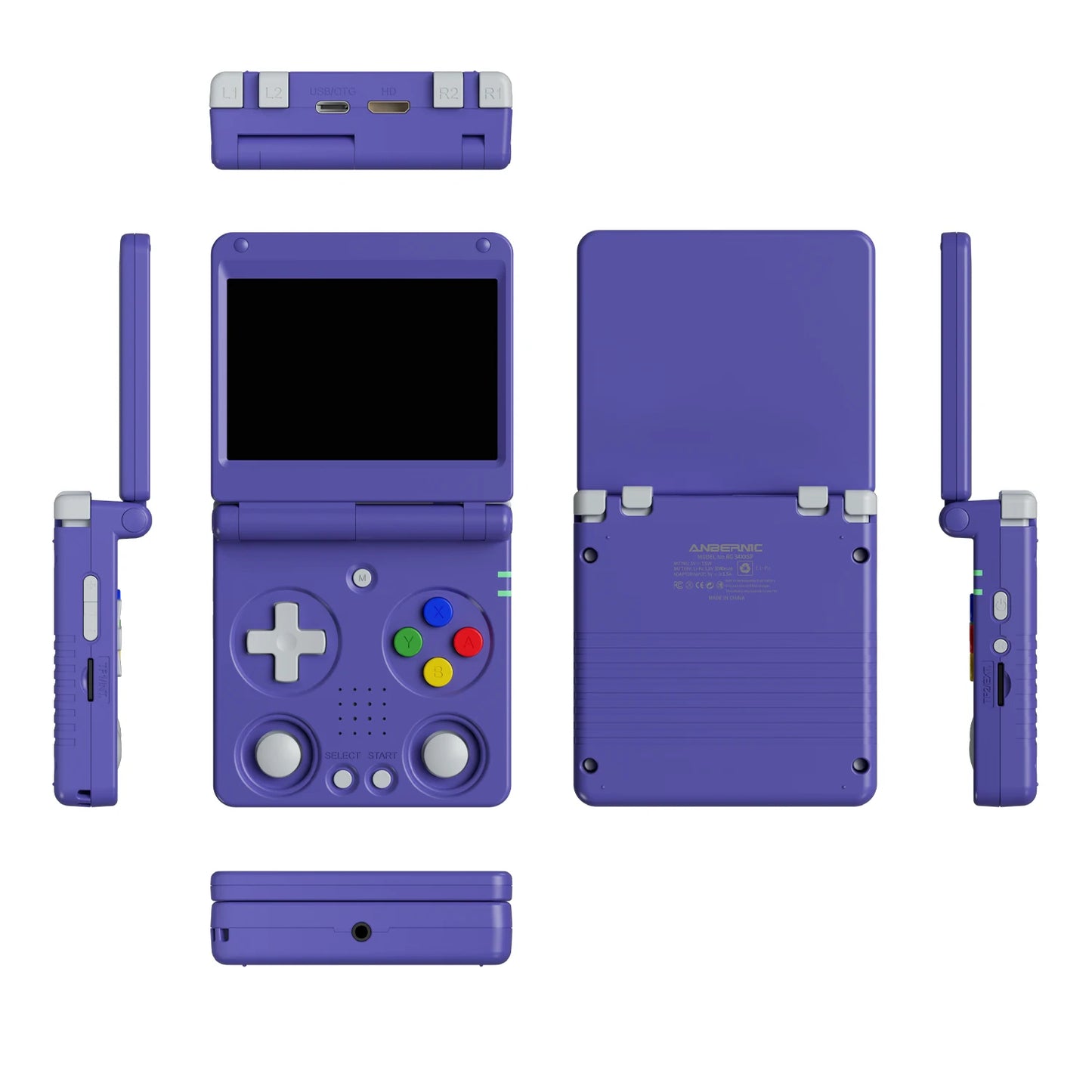 Anbernic RG34XXSP 3.4-Inch IPS Linux 64-bit Game Console H700 quad-core 1GB Retro Game Player HD-Connect To TV RG 34XXSP 3300mAH