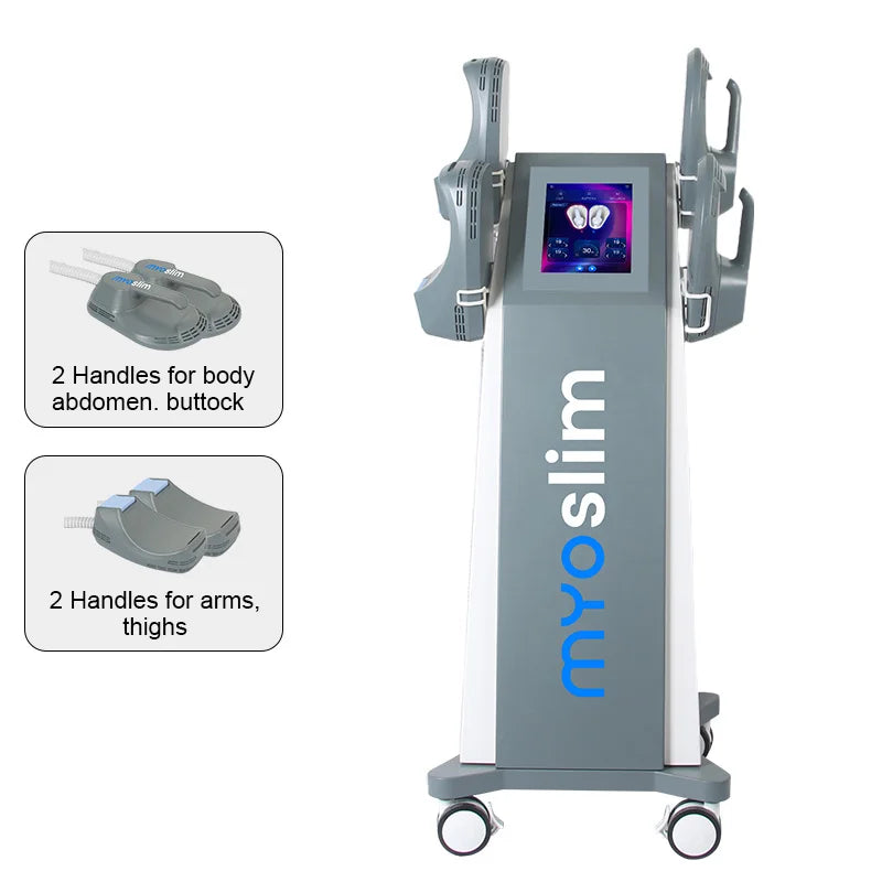 MYOslim Machine RF Professional 6500W 15T EMS Carving Hi Emt Body Slimming Muscle Stimulation Carving NEO 5 Handles RF