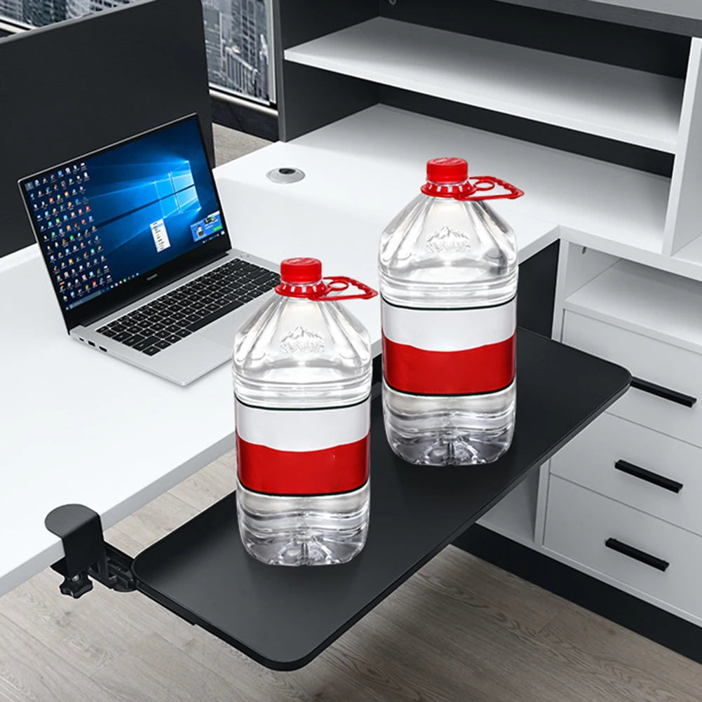 Ergonomic Clamp-On Keyboard Tray Sliding under Desk Platform Retractable Computer Desk Organizer Office Keyboard Drawer
