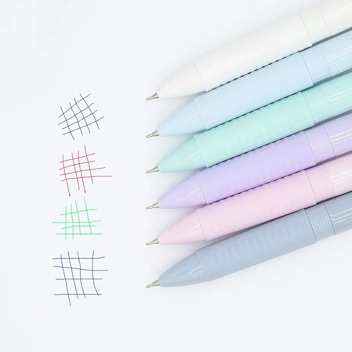 Multi-color ballpoint pen 0.5, 4-in-1 color pen fine points, Ballpoint pen Gift Pen Planner Diary, various inks, 6 counts