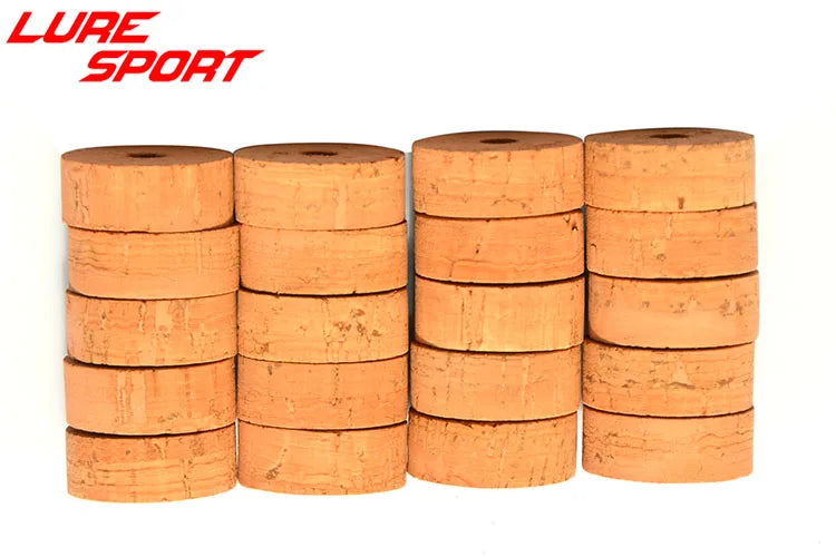 10pcs/Lot 20pcs/Lot AA Grade Cork Ring Rubber Cork Ring 1 1/4" x 1/2" x1/4' Rod Building Component Repair DIY Accessory