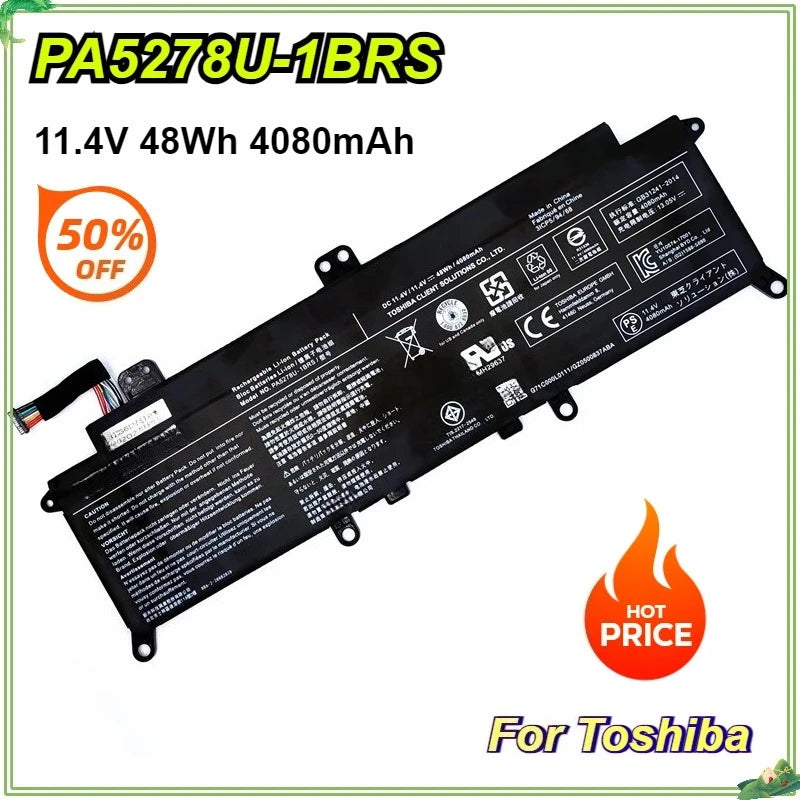 PA5278U-1BRS Laptop Battery for Toshiba Portege X40-D X30-D X30-E X30-D-123 X30-D-11U  Tecra X40-E X40-F 11.4V 48Wh