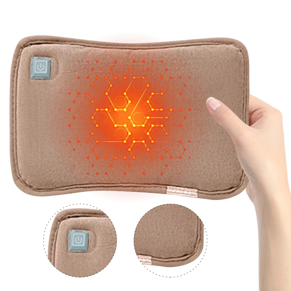 Rechargeable Electric Hot Water Bag Women's Electric Hot Water Bottle Soft flannel Hand Warmer Winter Heated Bag Warming Product