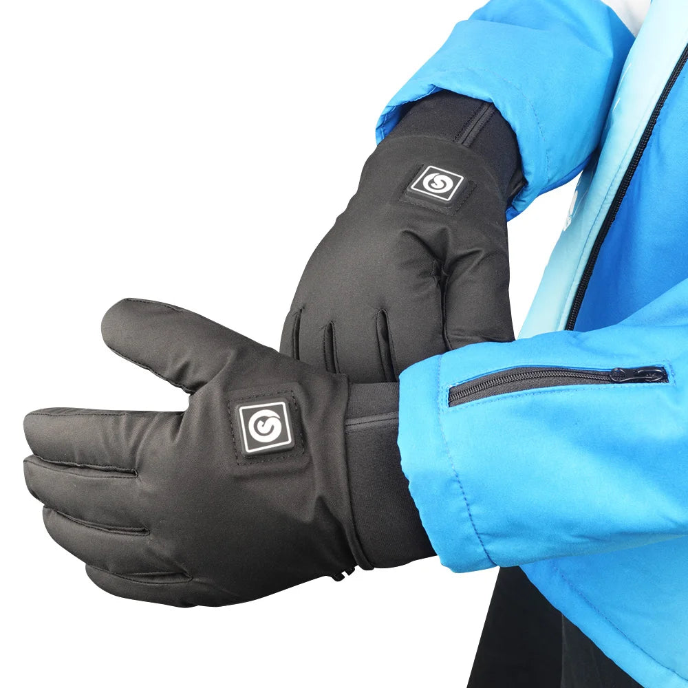 SAVIOR HEAT Heated Mittens Waterproof Electric Heated Skiing Gloves For Men Women Thermal Gloves With Rechargeable Battery Warm