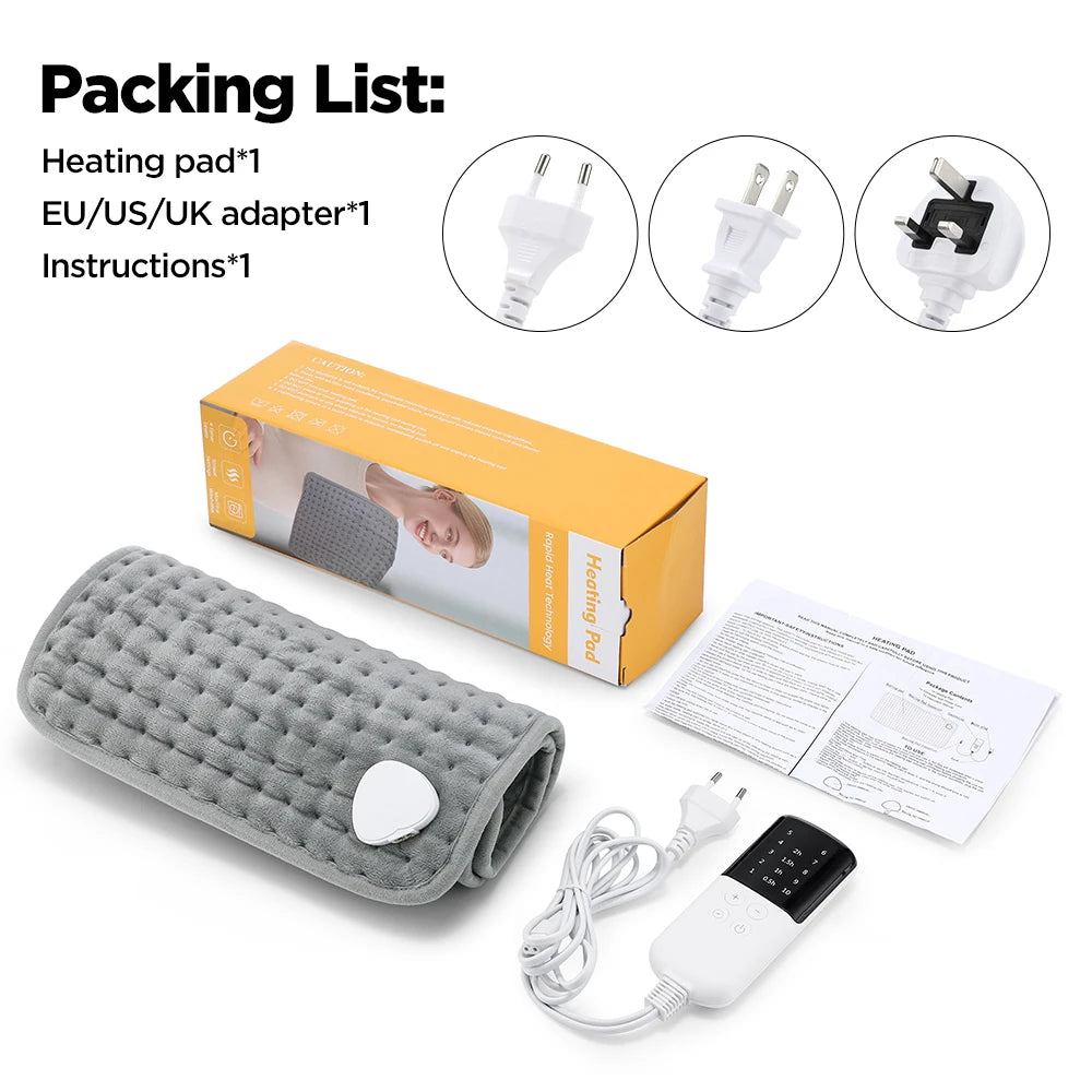 Heating Foot Massager Infrared Therapy Back and Neck Massage Mat Electric Blanket Natural Jade Stone Thermal Cushion Pain Relief