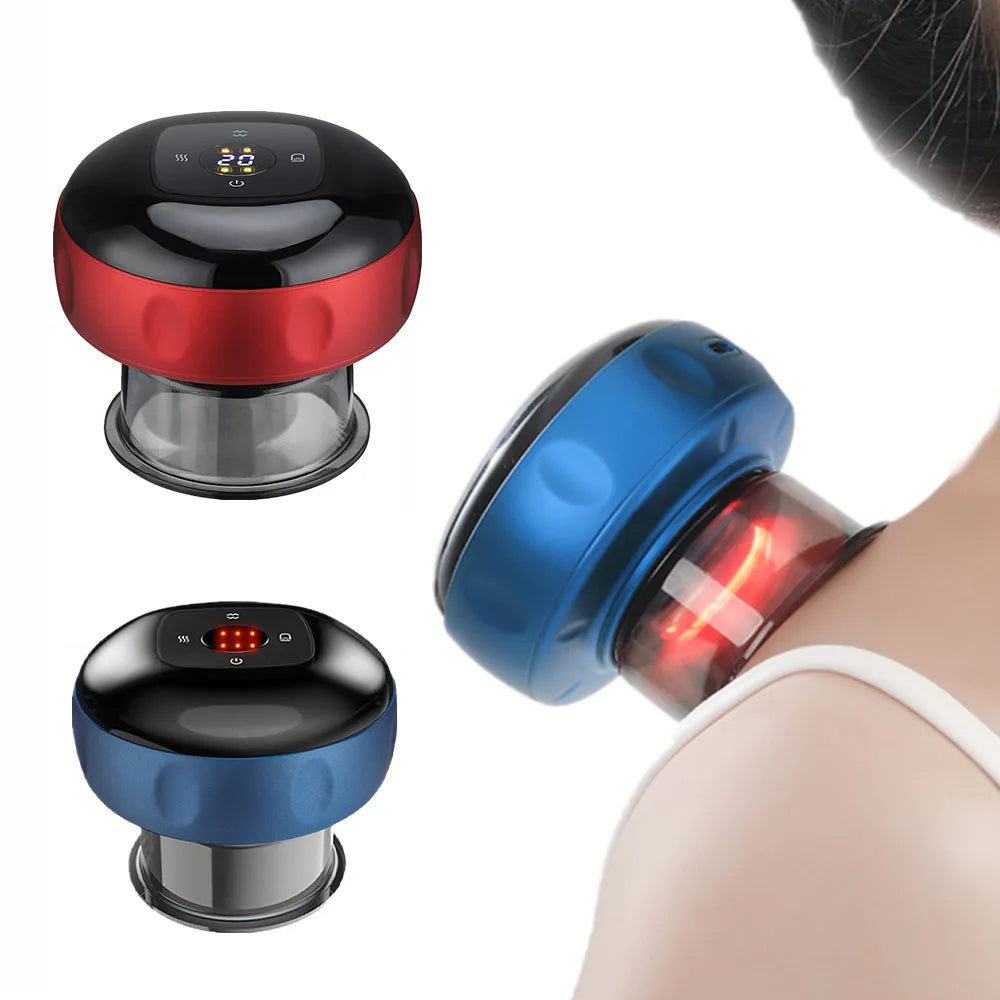 Smart Cupping Vacuum Massage Jars Heating Suction Cup Cellulite Medical Chinese Electric Cupping Therapy Body Relax Guasha Cans