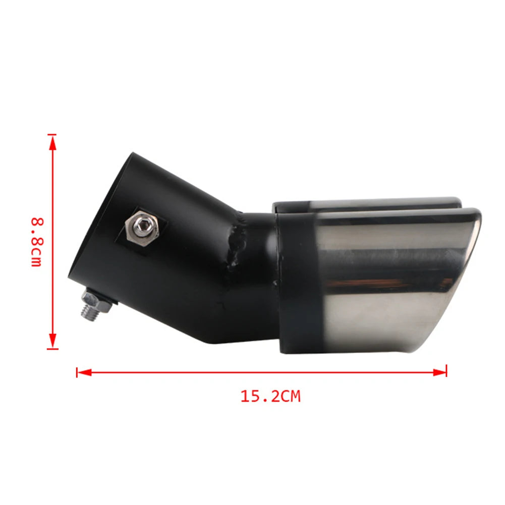 Car Exhaust Muffler Tip Stainless Steel Exhaust Tailpipe Tip Dual Outlet Tail Muffler Tip Car Modification Parts