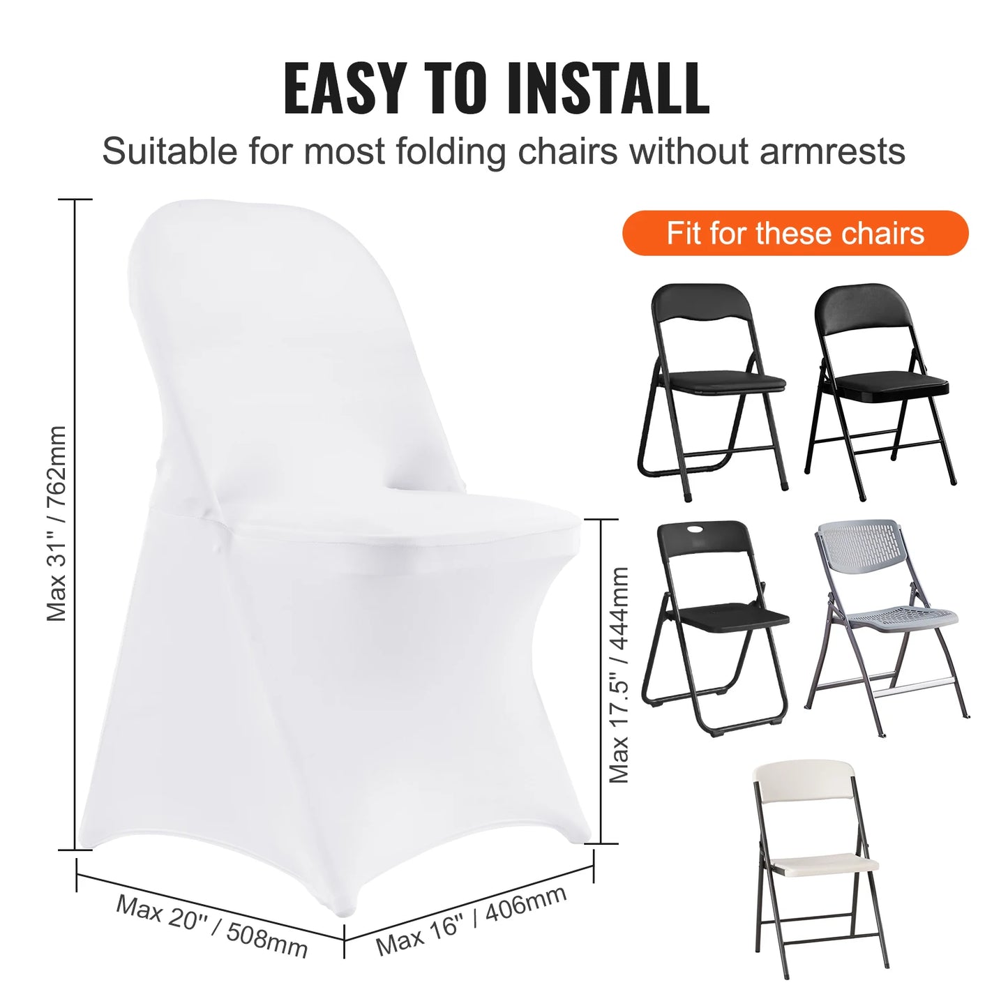 SucceBuy 12 30Pcs Wedding Chair Covers Spandex Stretch Slipcover for Restaurant Banquet Hotel Dining Party Universal Chair Cover