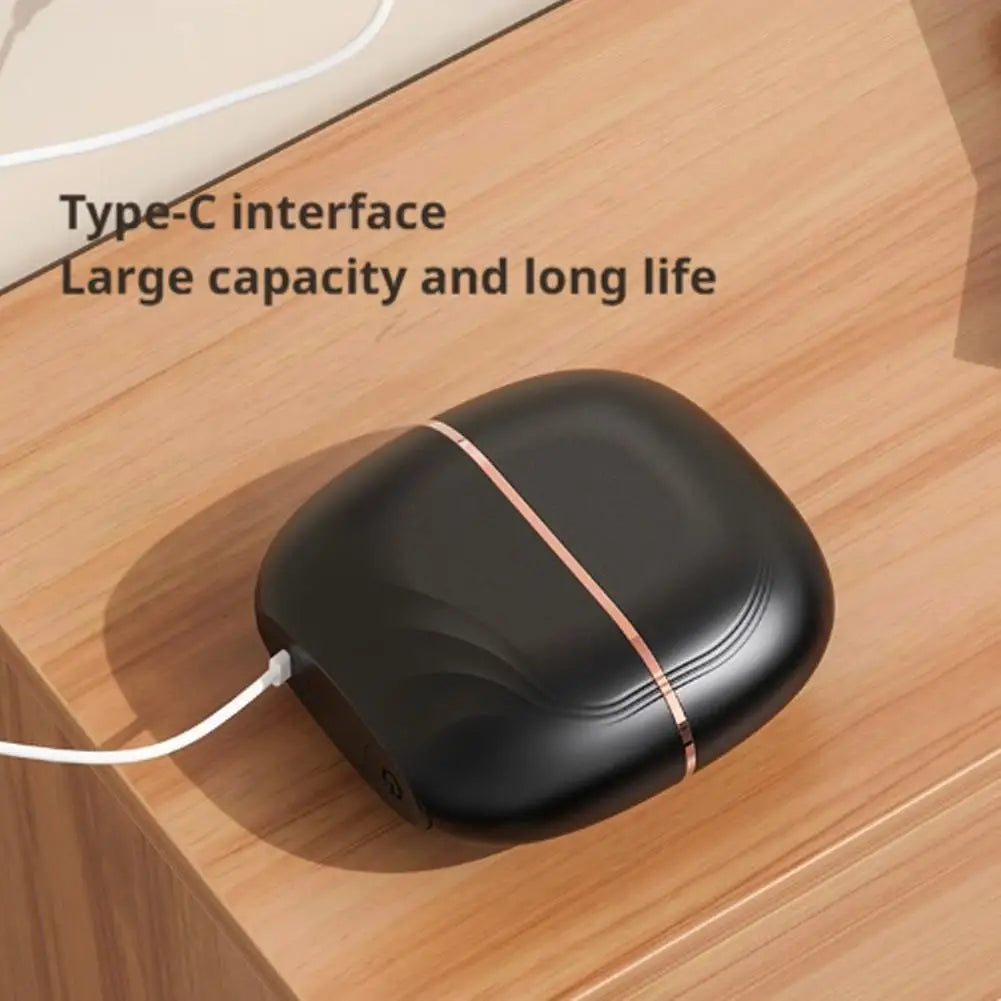 Mini Rechargeable Hair Straightener Brush: 3-Speed Temp Control, Anti-Scald Shell, Lightweight & Portable for Travel