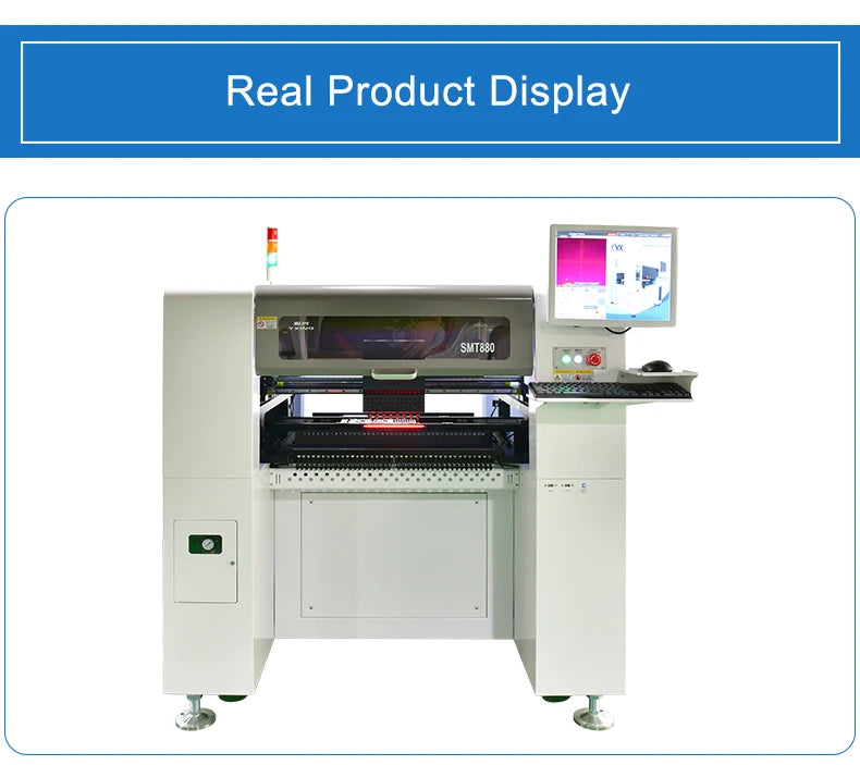 Stock in EU Electronic Components Making Machine 8 Heads LED Chip Mounter Machine with Full-automatic Feeders and HD Cameras