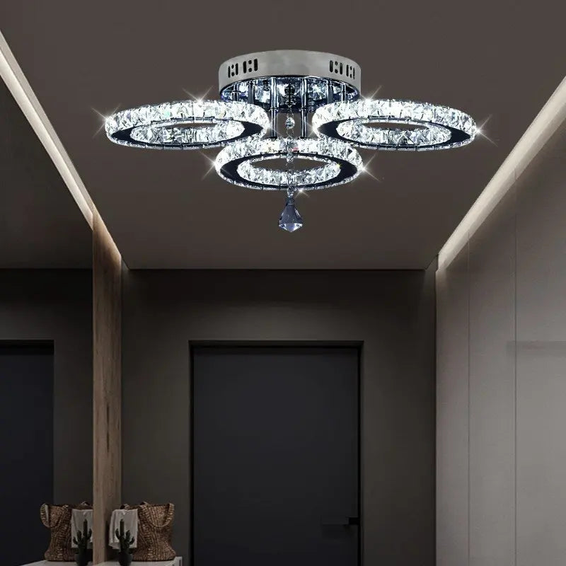 Modern Crystal Ceiling Chandelier Lamp for Living Room Pendant Light Home Art Decora Lustre Ceiling Luminaire For Dining Bedroom